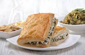 A flaky vegetable puff pastry.